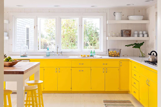 A Coffee-Coloured Modern L-Shaped Kitchen Design