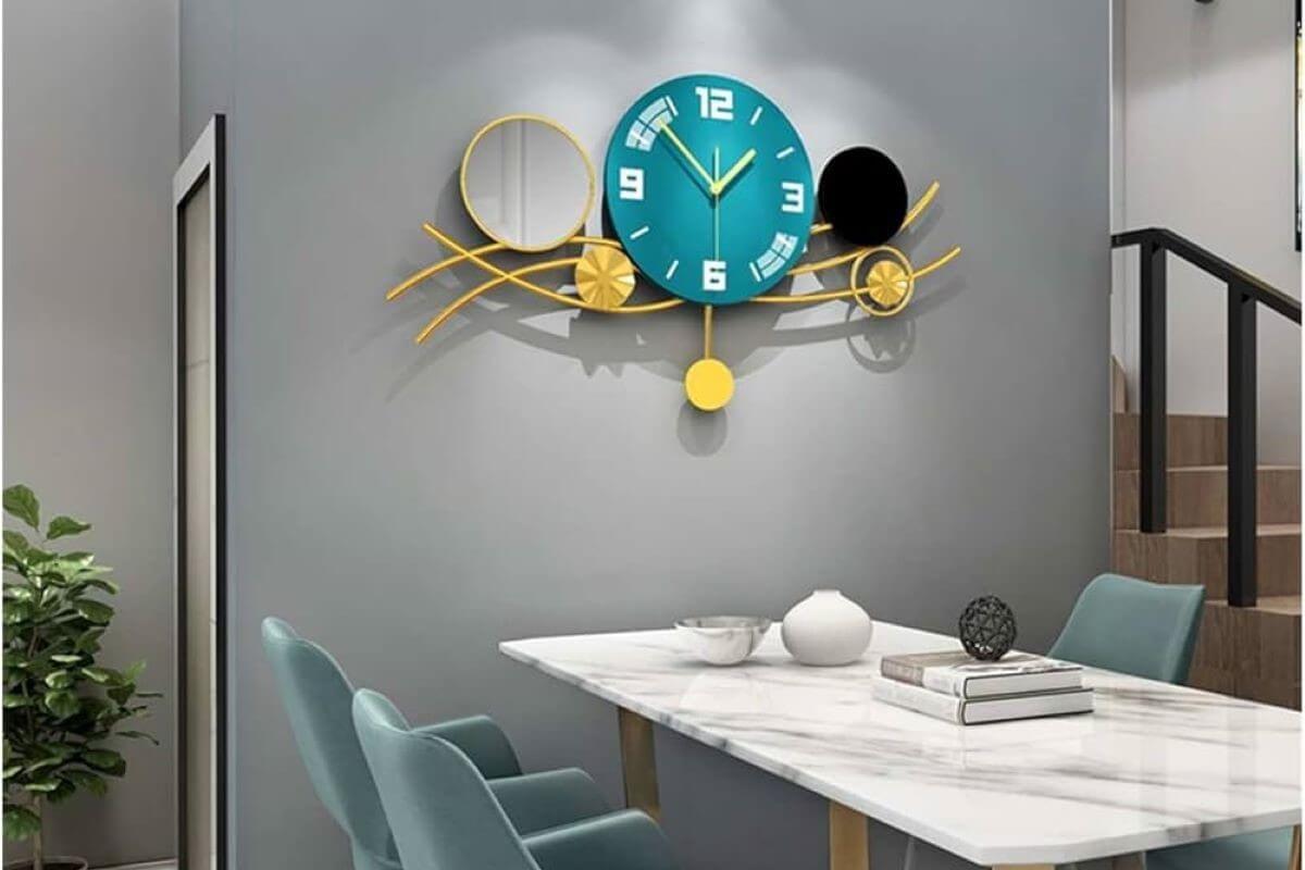 Living room wall clock decor ideas (homeparadis.com)